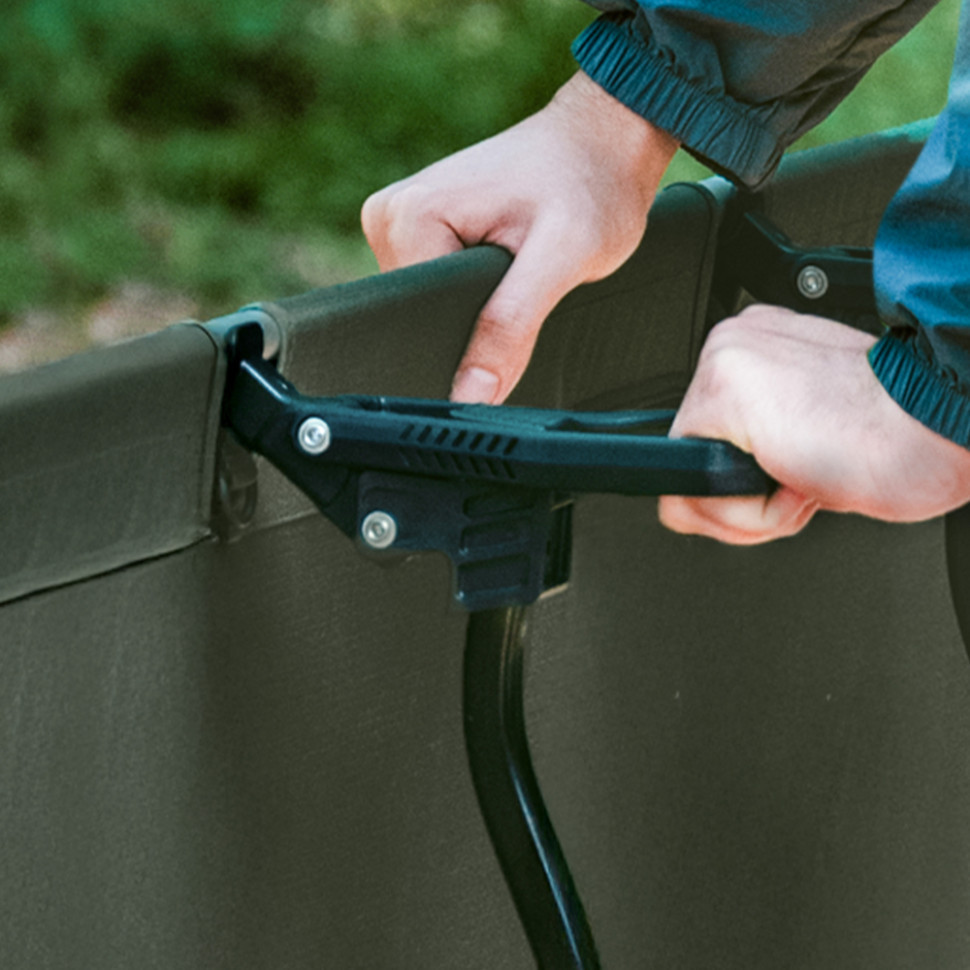 Ліжко туристичне складане Naturehike XJC08 CNK2550WS020 (поліестер + алюміній) Чорний Вінниця - фото 6