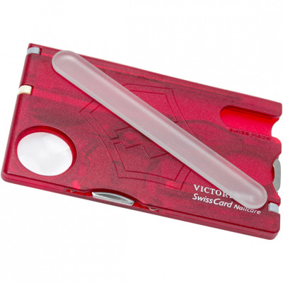 Мультитул Victorinox SwissCard NailCare Transparent Red (0.7240.T) Вінниця - фото 3