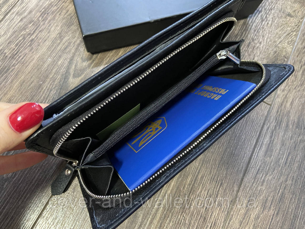 Кожаный мужской кошелек клатч на молнии и кнопках Marco Coverna M 141 Киев - изображение 9