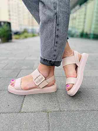 teona Стильні босоніжки жіночі літні пудрові TEONA 286, натуральна шкіра р. 36-39 Коломия