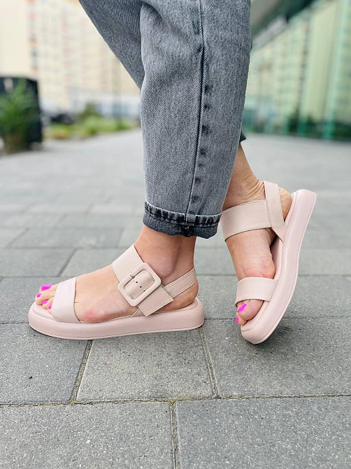 teona Стильні босоніжки жіночі літні пудрові TEONA 286, натуральна шкіра р. 36-39 Коломия - фото 4