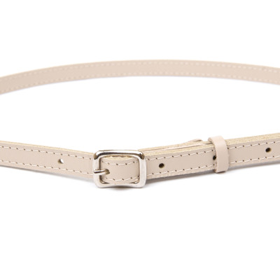 Ремень Grande Pelle Тонкий женский кожаный Бежевый (11444) Винница - изображение 2