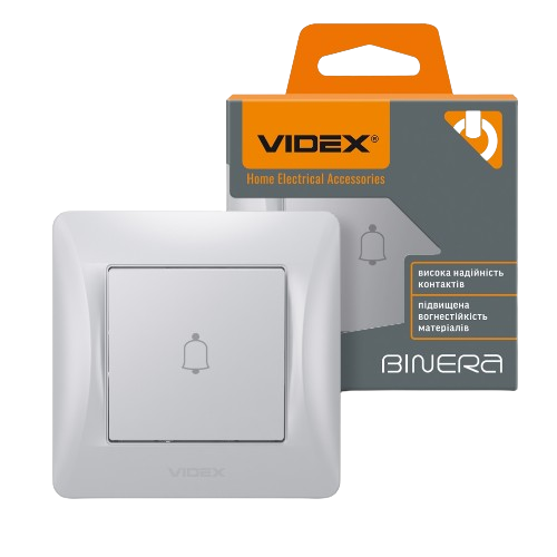 BINERA срібний шовк Клавіша дзвінка внутрішня Videx Житомир