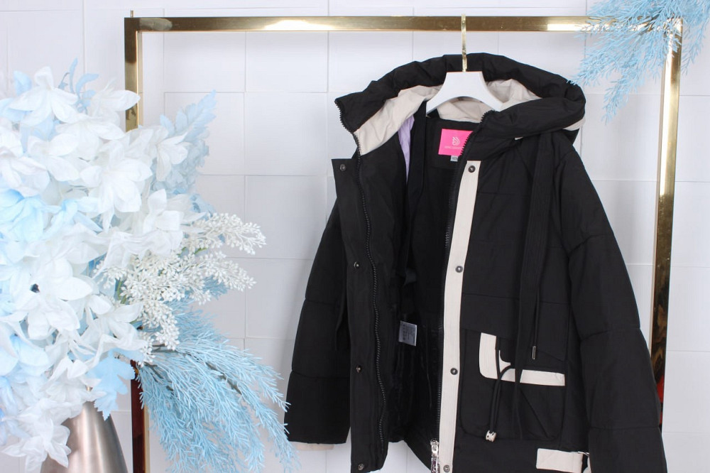 Детская подростковая черная зимняя куртка на девочку 164 Николаев - изображение 2