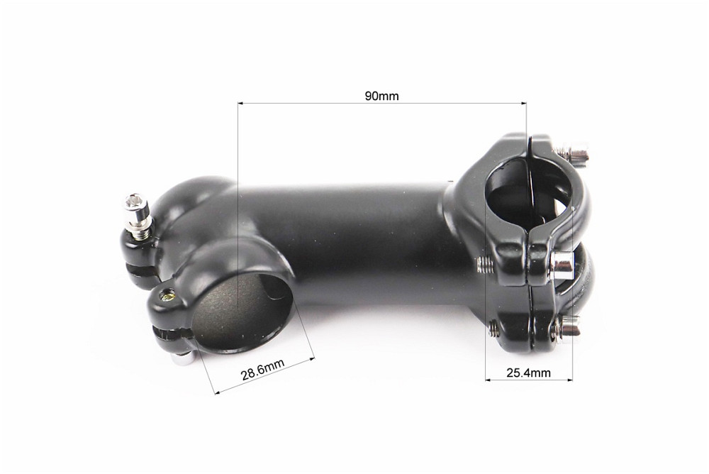 Винос керма MTB 28,6x25,4х90мм (25°), алюмінієвий, чорний AL-115 Київ - фото 2