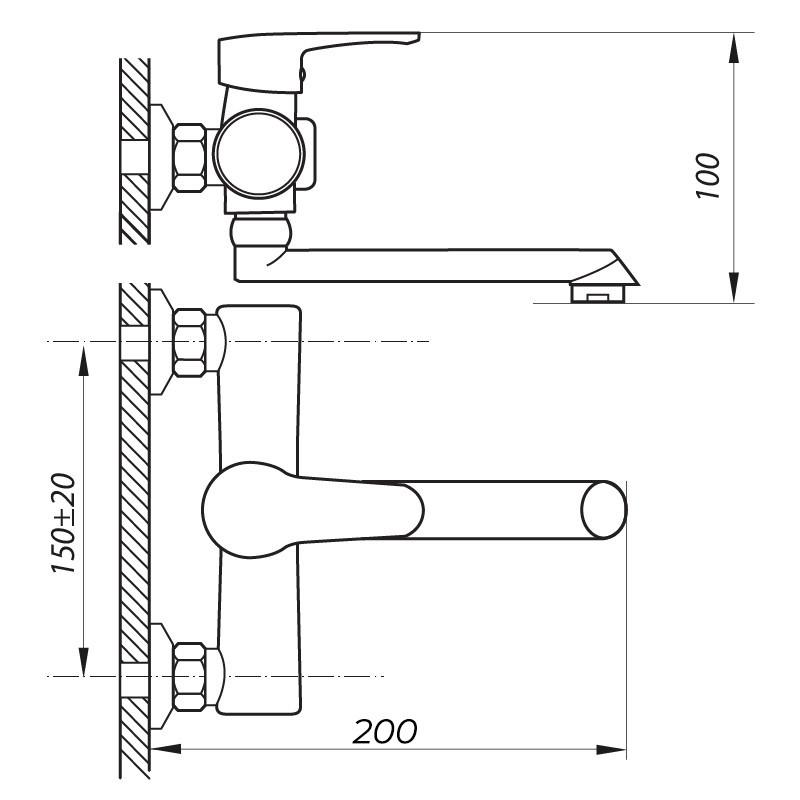Смеситель для ванны Zerix PUD3 045 белый с универсальным дизайном Харьков - изображение 2