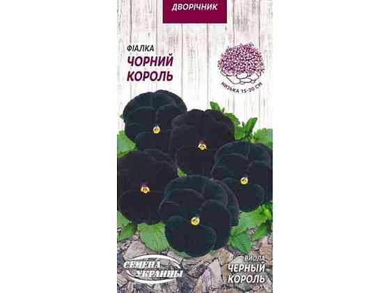 Фіалка ЧОРНИЙ КОРОЛЬ 0,05г (10 пачок) ТМ НАСІННЯ УКРАЇНИ Київ