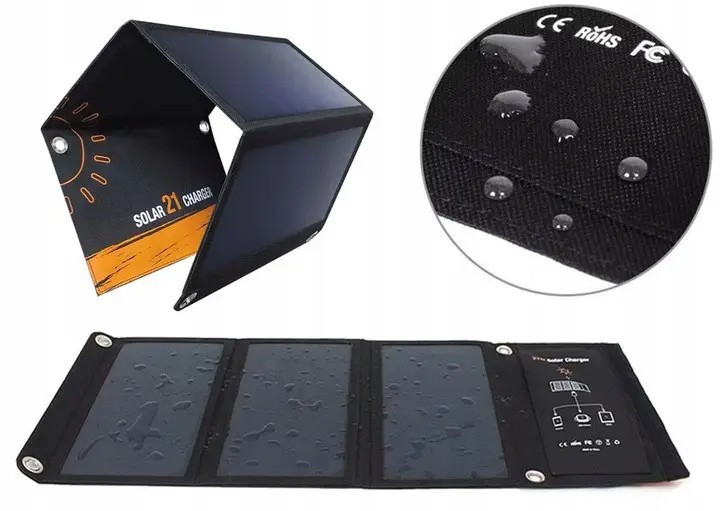 Заряджання на сонячній батареї 21Вт Solar Сонячна панель Вінниця - фото 1