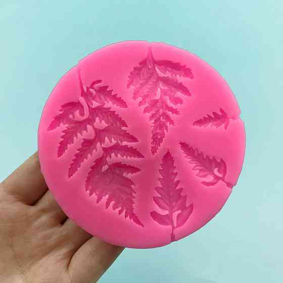 Молд кондитерский Листья папоротника 92 мм розовый Киев