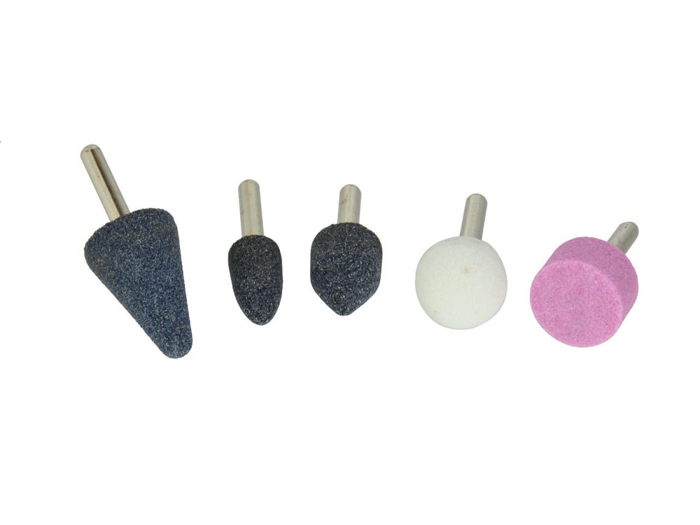 Набір абразивних каменів "GeKo" з хвостовиком 6мм, комплект 5 штук Киев - изображение 1