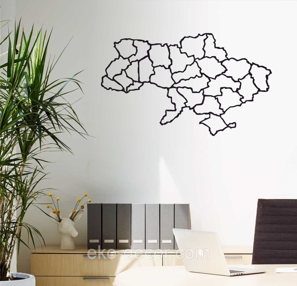 Декоративное настенное Панно «Карта», Декор на стену 90*54 см, Черный Киев - изображение 5