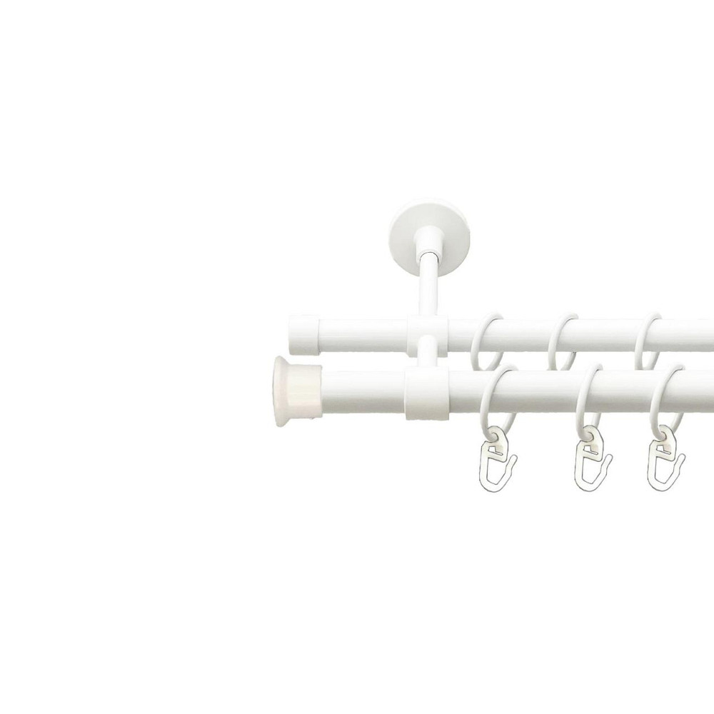 Карниз Orvit Дуо металевий дворядний закритий гладка труба кільце металеве Арктіс 19\16 мм 300 см Львов - изображение 1