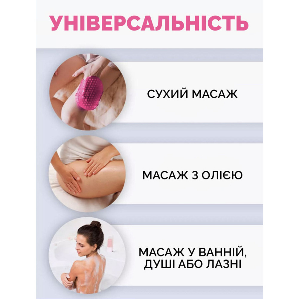 Рукавичка для антицелюлітного масажу рожева Reclaire cosmetics Київ - фото 17