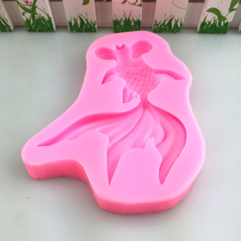 Молд силіконовий Золота рибка Телескоп 108 на 78 мм розовый Київ - фото 4