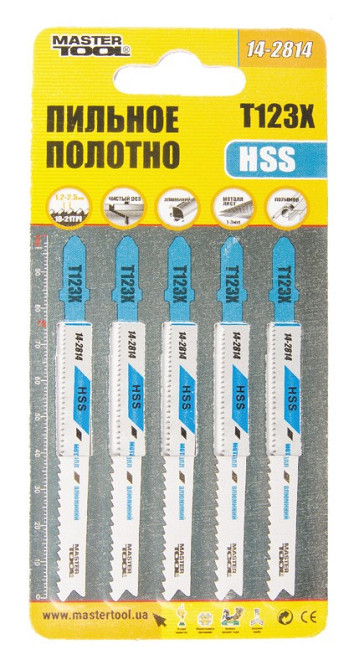 MASTERTOOL Полотно пильне для лобзика MASTERTOOL T123X PROGRESSOR 5 шт метал чистий прямий різ Коломия - фото 4