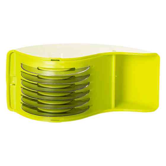 Ніж слайсер для зелені 6 лез ножа подрібнювач для зелені 15×6×8 (см) Салатовий HP-8-71 Київ