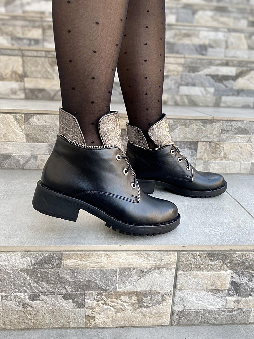 Черевики жіночі D and V чорні натуральна шкіра 36р. (1223) Коломыя - изображение 10