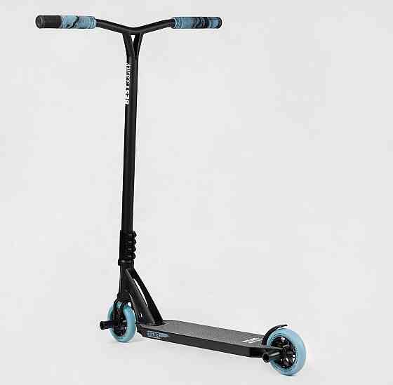 Самокат трюковий Best Scooter SCS-система пеги алюмінієвий диск та дека Чорно-блакитний (MT-40488) Чернігів