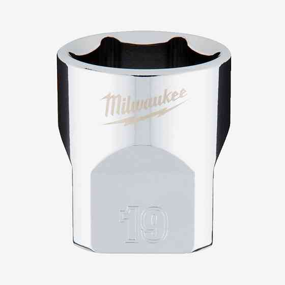 Головка хромированная метрическая 3/8'' MILWAUKEE, 19мм Одесса