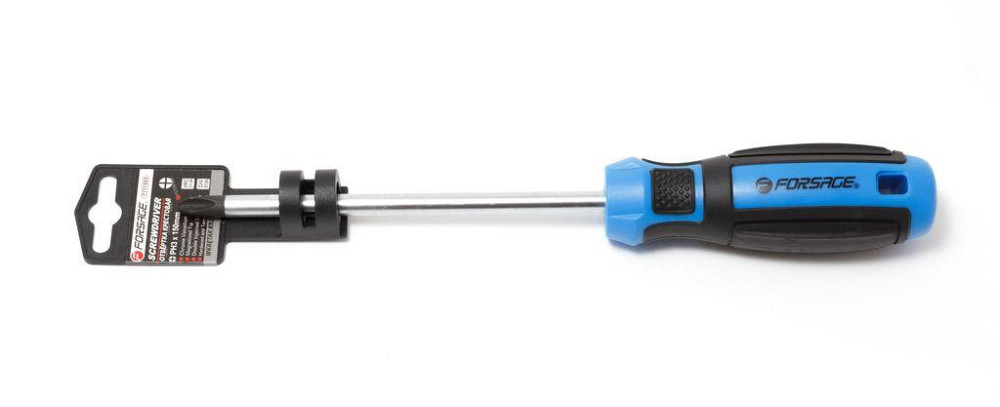 Викрутка хрестова магнітна 150мм PH3, на пластиковому тримачі Одеса - фото 1