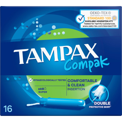 Тампоны Tampax Compak Super с апликатором 16 шт. (4015400219712/4015400219743) Винница - изображение 3