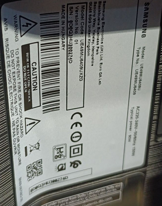 Телевизор Samsung 49" 4K Ultra HD / Smart TV Wi-Fi T2/ Tizen / Slim Київ - фото 1