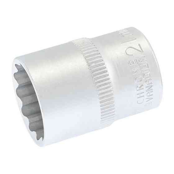 MASTERTOOL Головка торцева MASTERTOOL 12-гранна ½" 21 мм L 40 мм CrV 78-0621 Коломыя