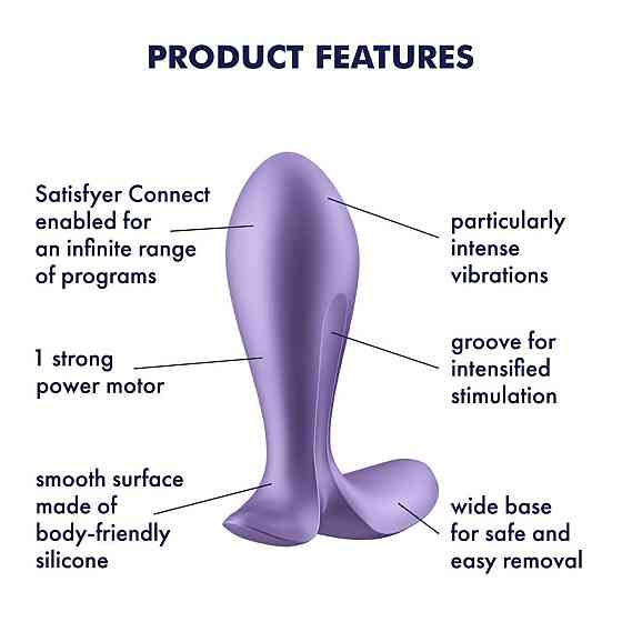 Анальна смарт-пробка з вібрацією Satisfyer Intensity Plug Purple Sex Aura Київ