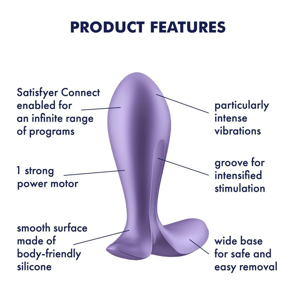 Анальна смарт-пробка з вібрацією Satisfyer Intensity Plug Purple Sex Aura Київ - фото 6