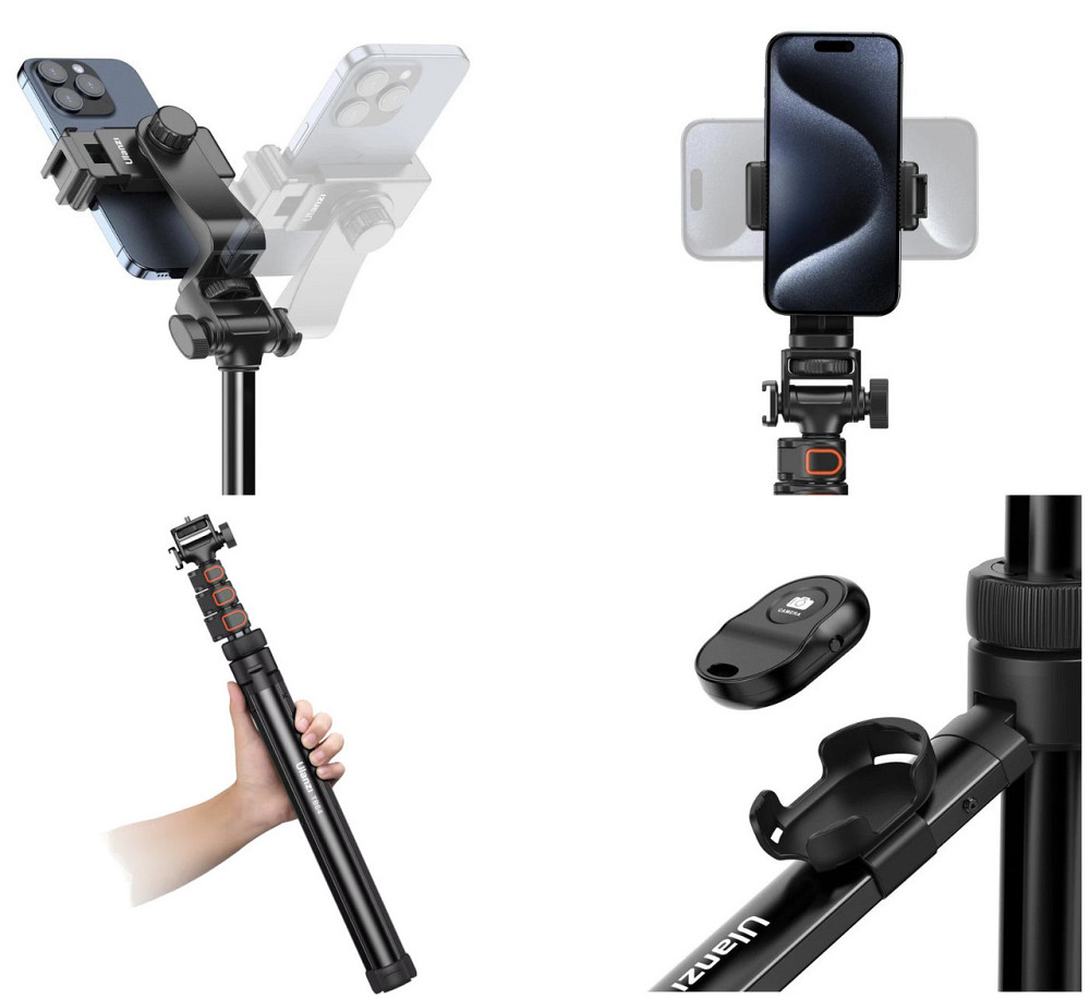 Штатив для телефона с поворотом и наклоном высокий 52-160см Ulanzi TB64Z Киев - изображение 3