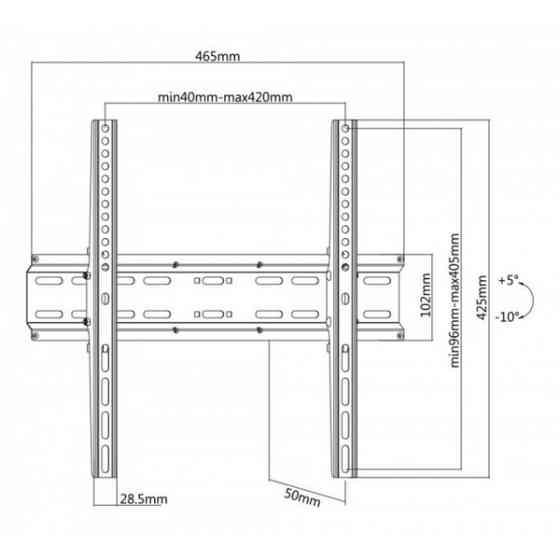 Кріплення для ТВ SATELIT 32-65TILT400 VESA 400x400/Max 35kg/Tilt mounts/Black (32-65TILT400#) Киев