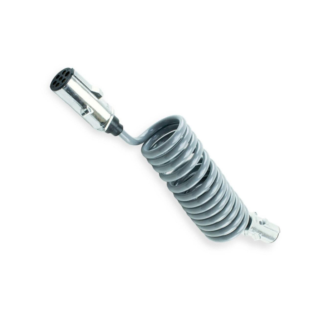 Кабель спіральний для приц. 7 полюс n (гільза метал) 3,5 м сірий електро. Мукачево - фото 1