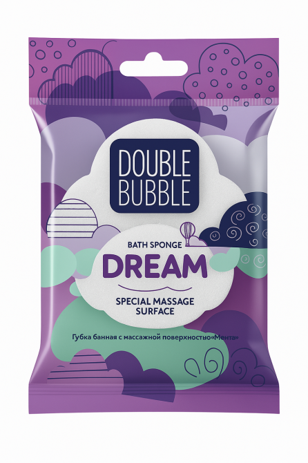 Банная губка Double Bubble с массажной поверхностью Киев - изображение 2