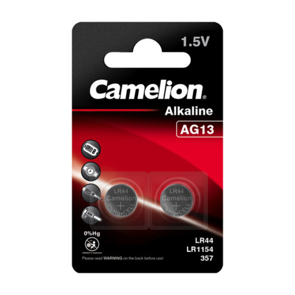 Батарейка CAMELION AG13 Button cell BP2 2шт (C-12050213) (4260216454615) Киев - изображение 1