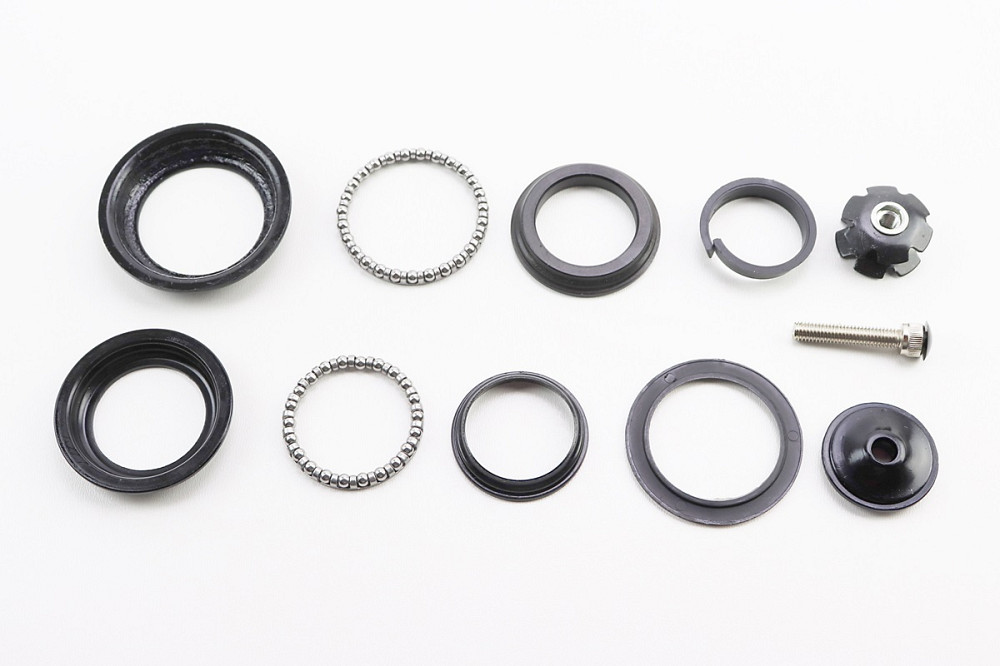 Кермова колонка 1-1/8"x1-1/4" (44/28,6x50.6/30мм) безрізьбової вилки, напівінтегровані, чорні H-100 Київ - фото 2