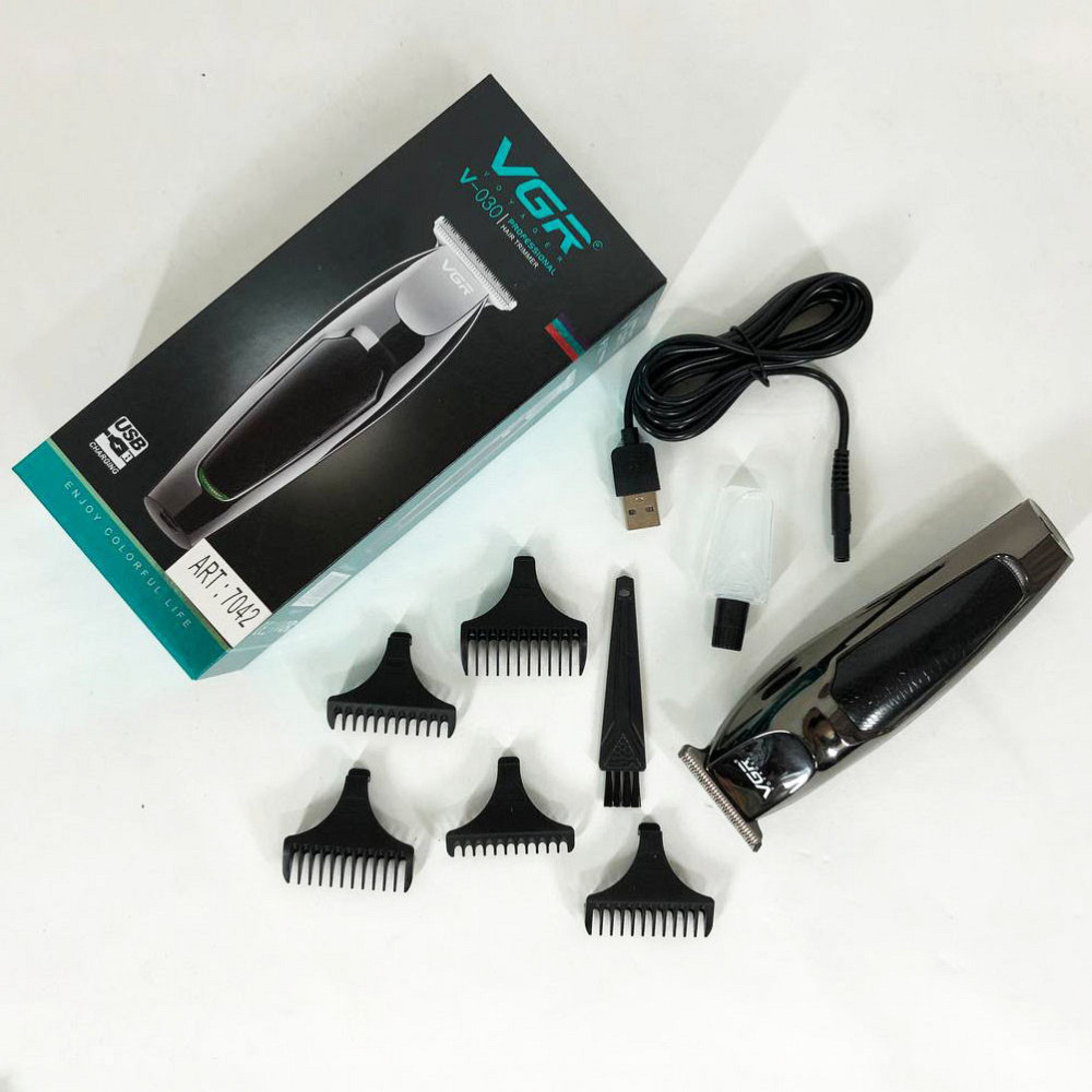 Машинка для стрижки чоловіча VGR V-030 професійна бездротова тример для волосся і бороди Київ - фото 3