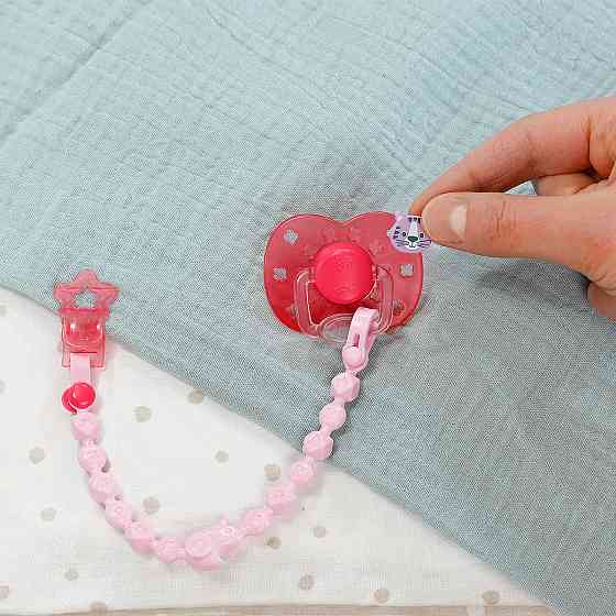 Пустушка для ляльки Baby Born на кліпсі (рожева) Дніпро