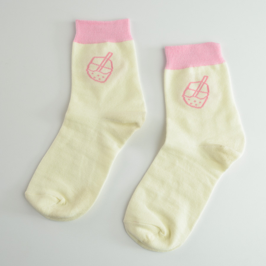 Демисезонные носки женские классические с рисунком GM Textile Высокие 36-41 Ванильный Сумы - изображение 4