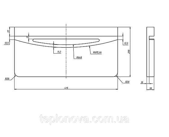 Полочка для полотенцесушителя Авангард, Largo и Avalon, карамельный дуб Черновцы