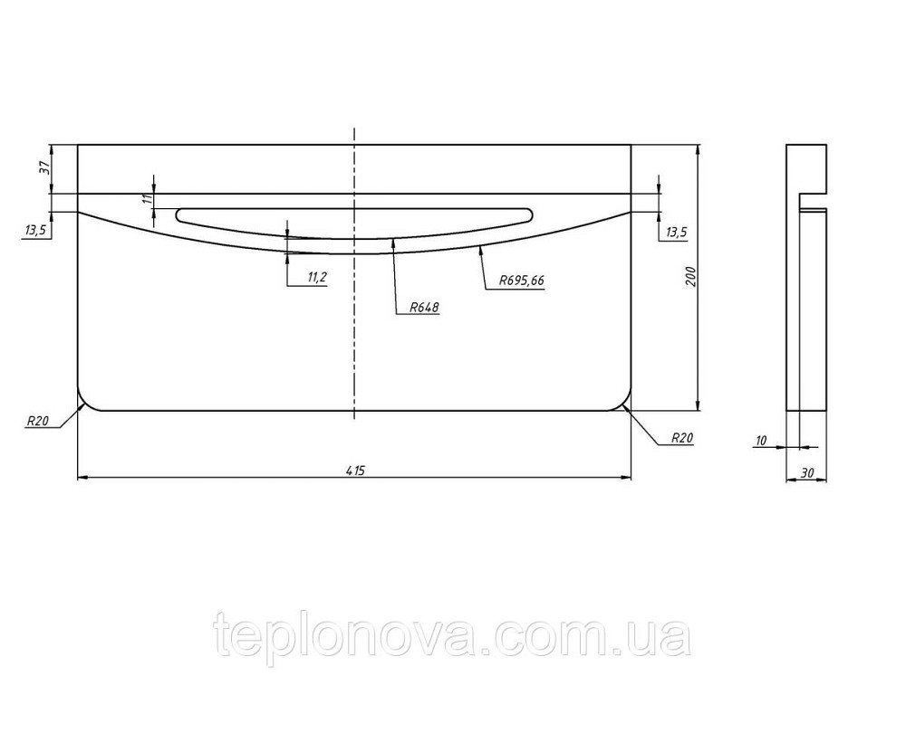 Полочка для полотенцесушителя Авангард, Largo и Avalon, карамельный дуб Черновцы - изображение 4