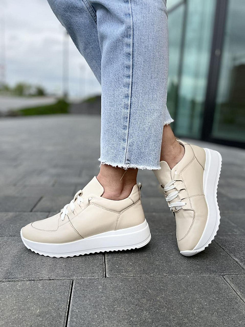 EMELI Кросівки жіночі EMELI 011/8 бежеві (весна-осінь, шкіра натуральна) (5019) 36-41 Коломыя - изображение 3