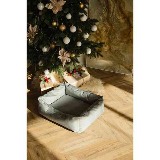 Водоотталкивающий лежак со съемным чехлом и двухсторонней меховой подушкой Incor Серый L (80/60/20) Киев