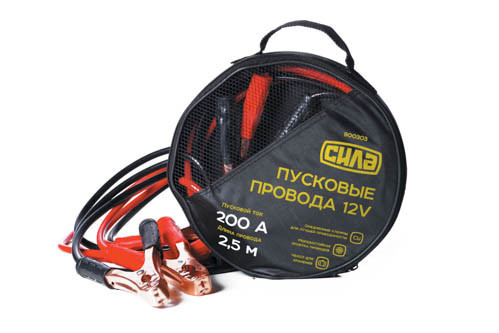 Пускові дроти СИЛА 200 А, 12 V, Ø 8 мм, 2,5 м (кабель пусковий, прикурювач акумулятора) Рівне - фото 1