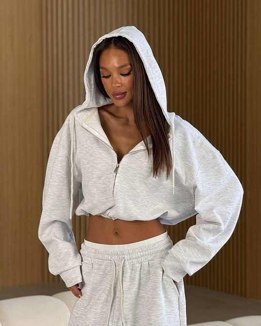 Жіночий стильний повсякденний костюм двойка тринитка петля Меланж, 46/48 Одеса - фото 2