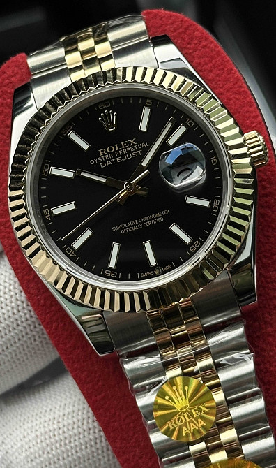 Швейцарський годинник Rolex Datejust Silver Gold Київ - фото 7