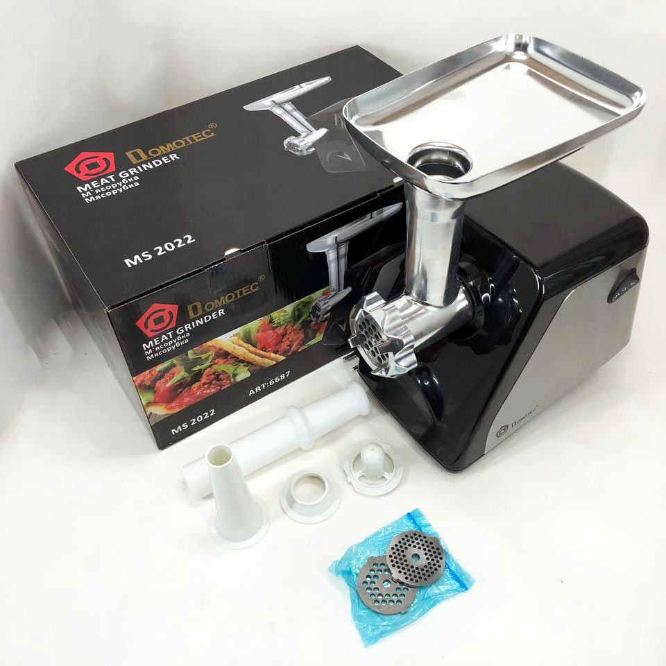 М'ясорубка для професійної кухні Domotec, Шнекова електро м'ясорубка 'з 4 насадками SN-71 Львів - фото 15