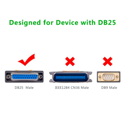 Кабель для принтера USB 2.0 to DB25 2.0m US167 black Ugreen (20224) Винница - изображение 3