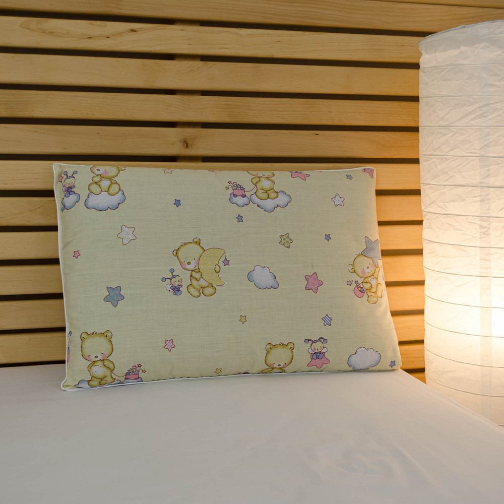 Подушка конопляна дитяча YouStar 40х60 см чохол 100% бавовна бязь (Жовтий) Суми - фото 1