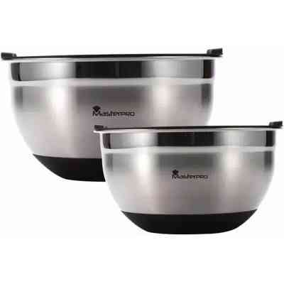 Миска MasterPro Foodies collection набір 2 шт з кришками 20/24 см (BGMP-1553) Вінниця