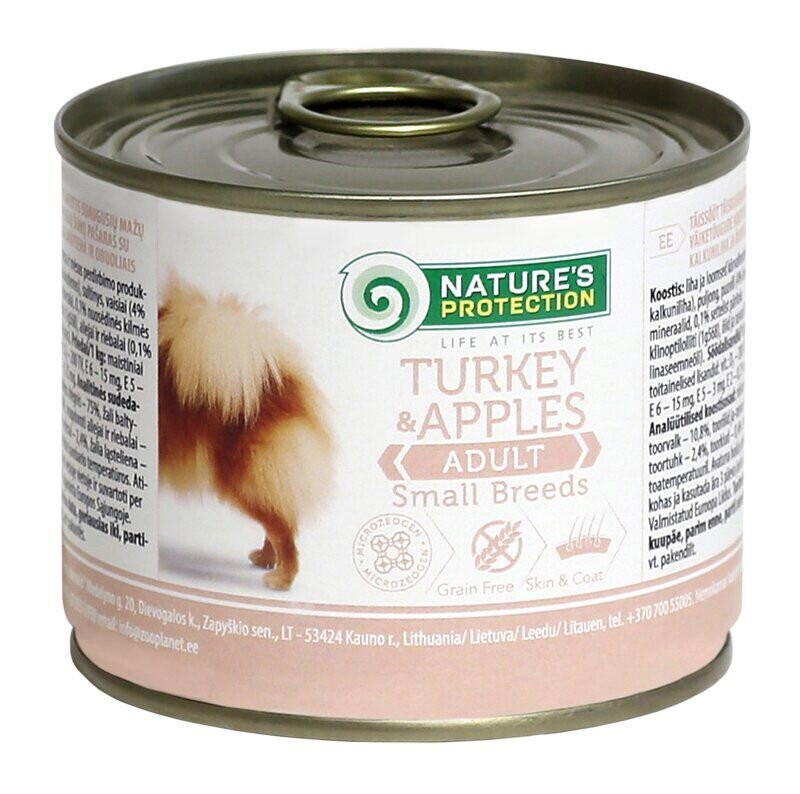 Nature's Protection Adult Small BreedsTurkey & Apples Вологий корм для собак малих порід з індичкою і яблуками, 200 г Киев - изображение 1